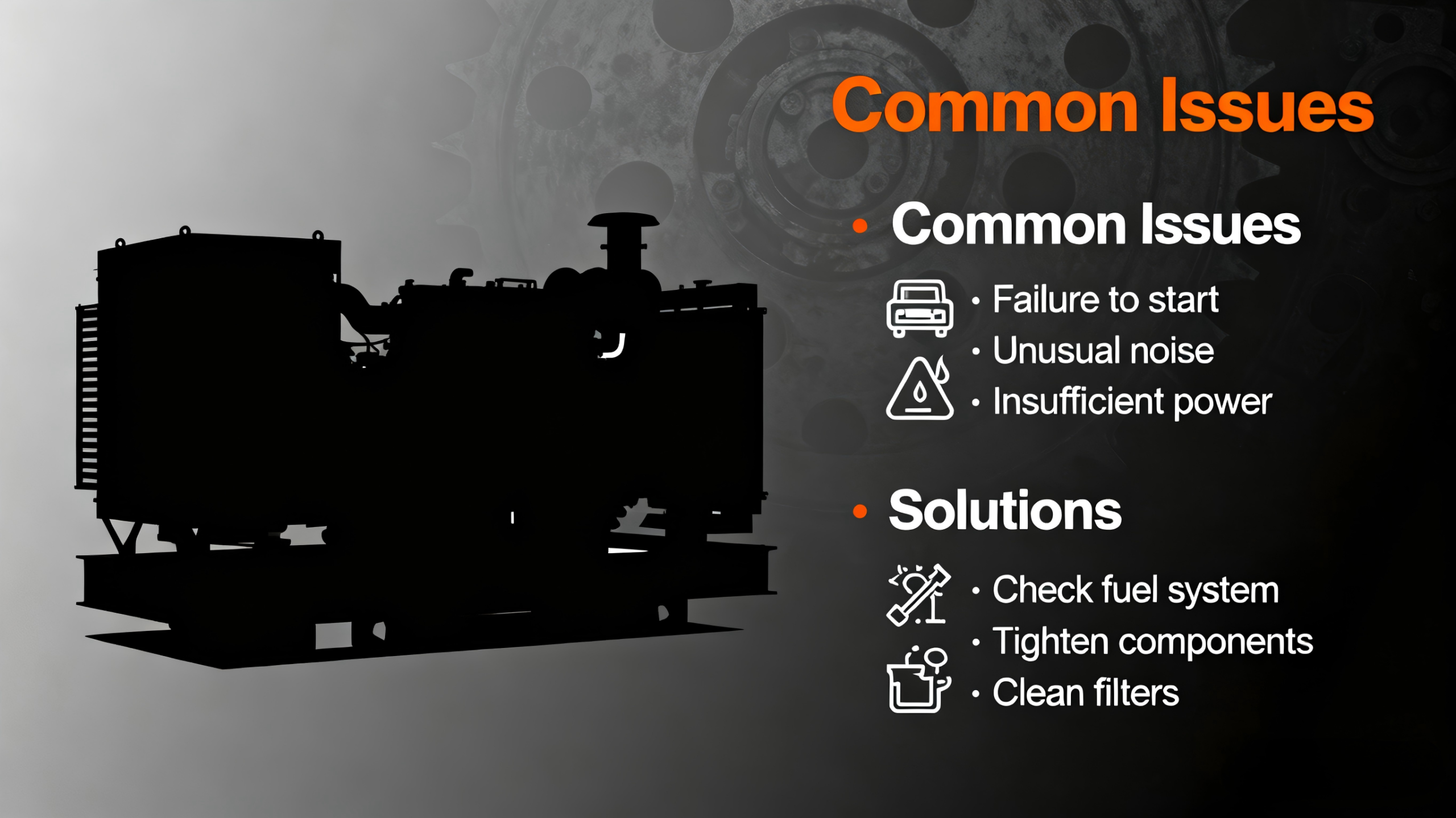 Some normal issues of diesel generators and its solutions